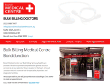 Tablet Screenshot of bondimedicalcentre.com.au